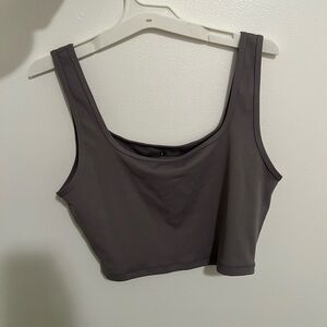 Charcoal Cropped Tank Top